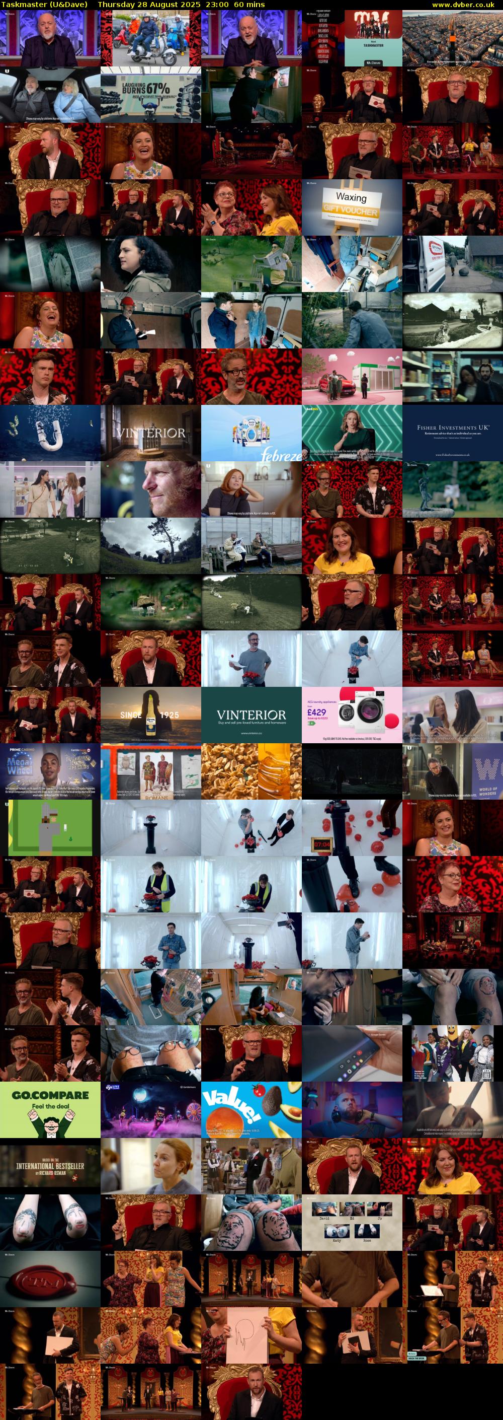 Taskmaster (U&Dave) Thursday 28 August 2025 23:00 - 00:00