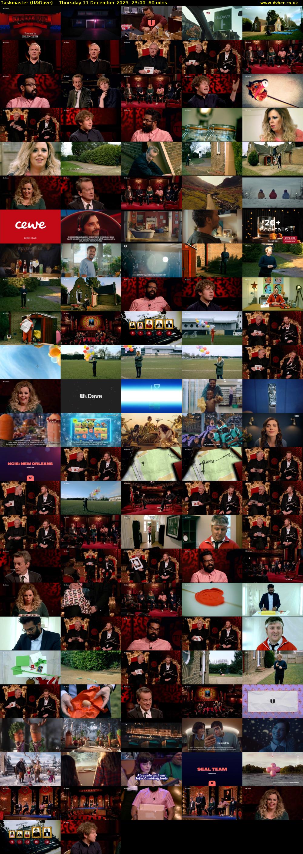 Taskmaster (U&Dave) Thursday 11 December 2025 23:00 - 00:00