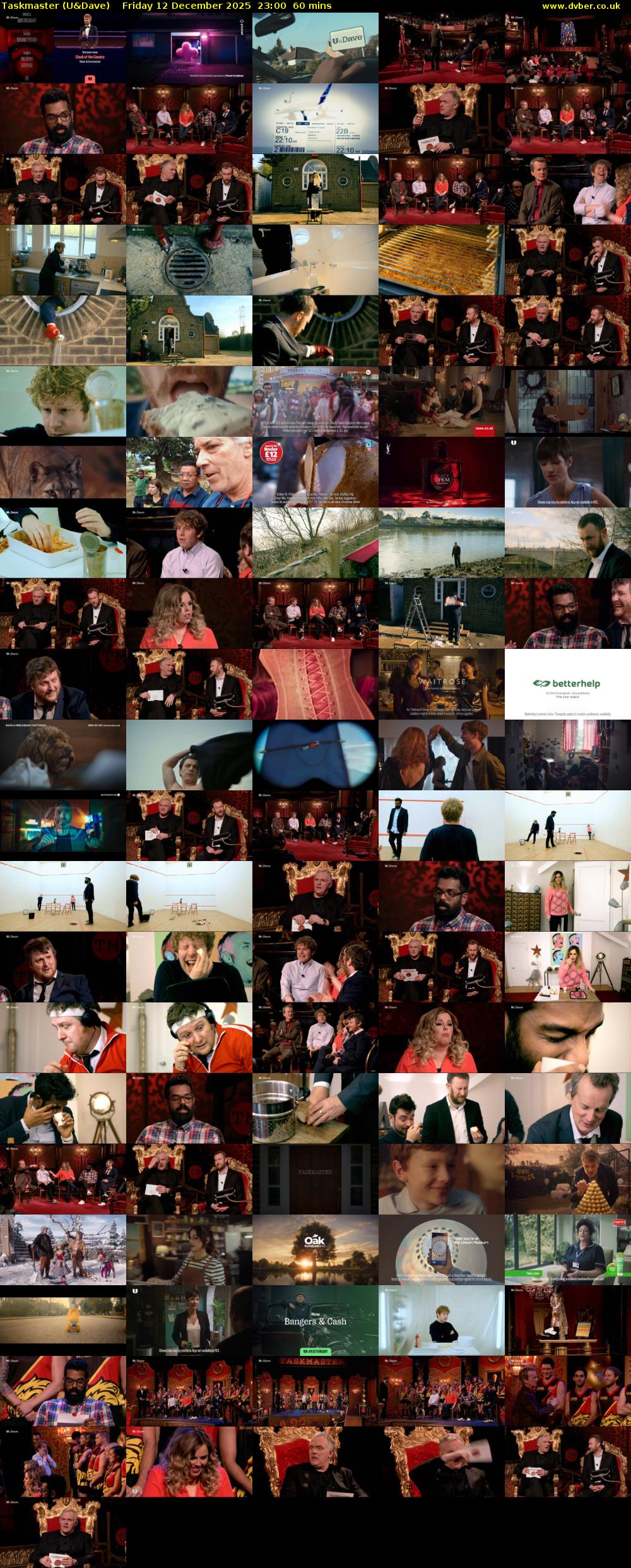 Taskmaster (U&Dave) Friday 12 December 2025 23:00 - 00:00