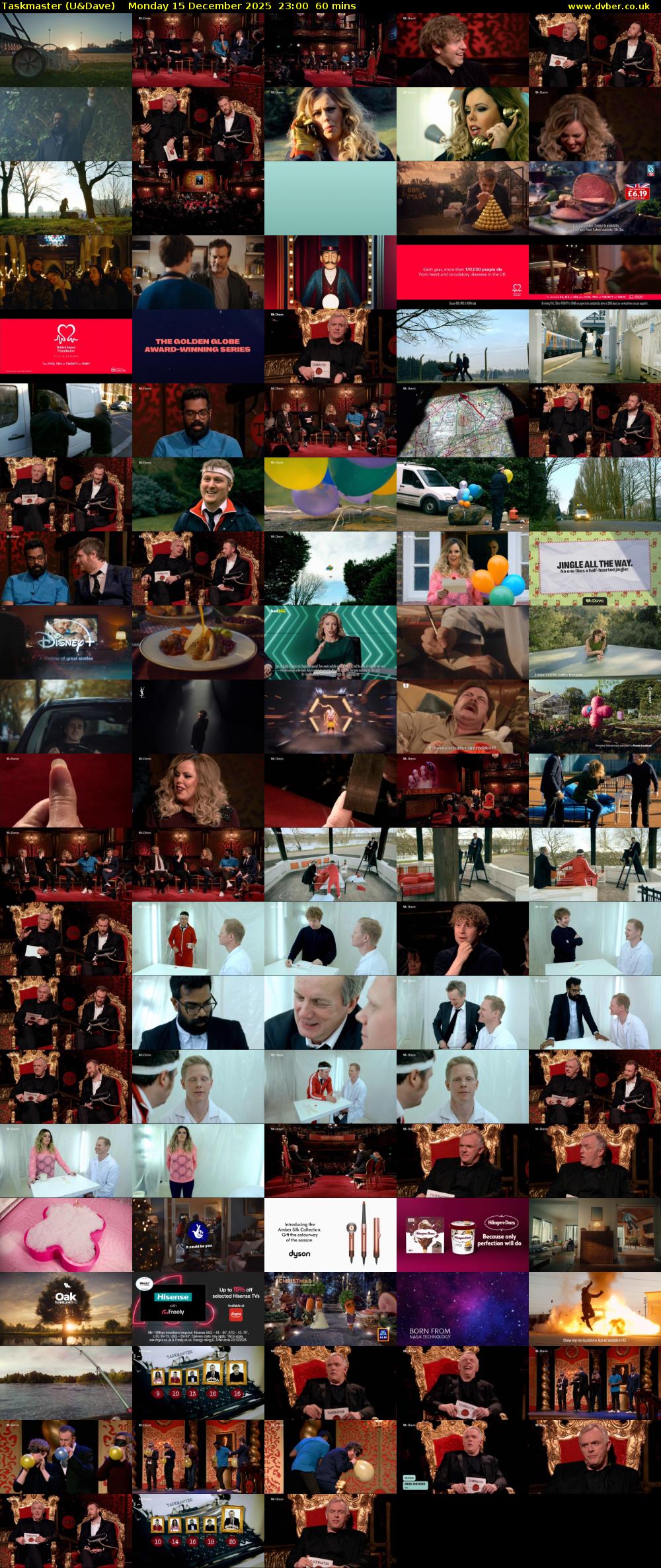 Taskmaster (U&Dave) Monday 15 December 2025 23:00 - 00:00