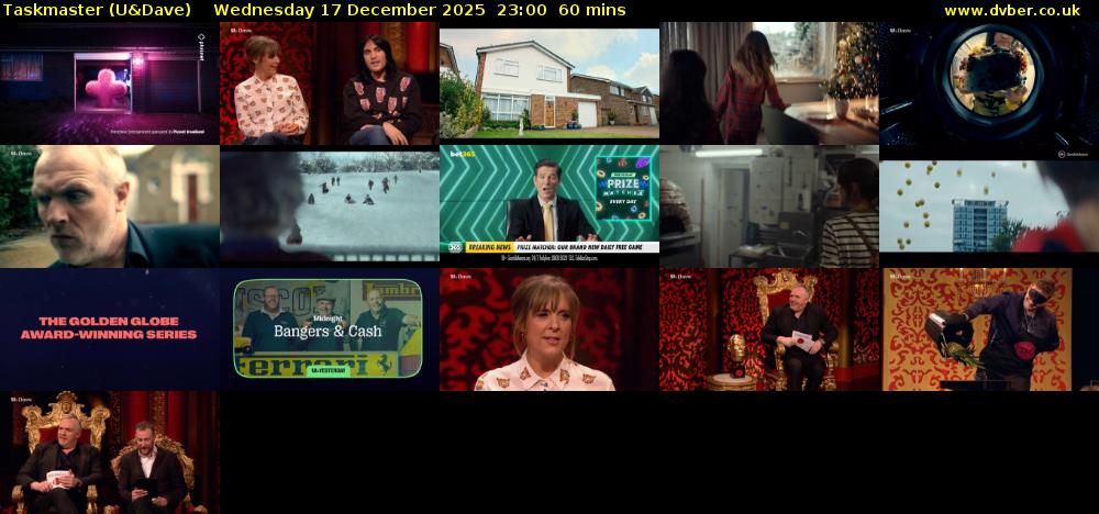 Taskmaster (U&Dave) Wednesday 17 December 2025 23:00 - 00:00