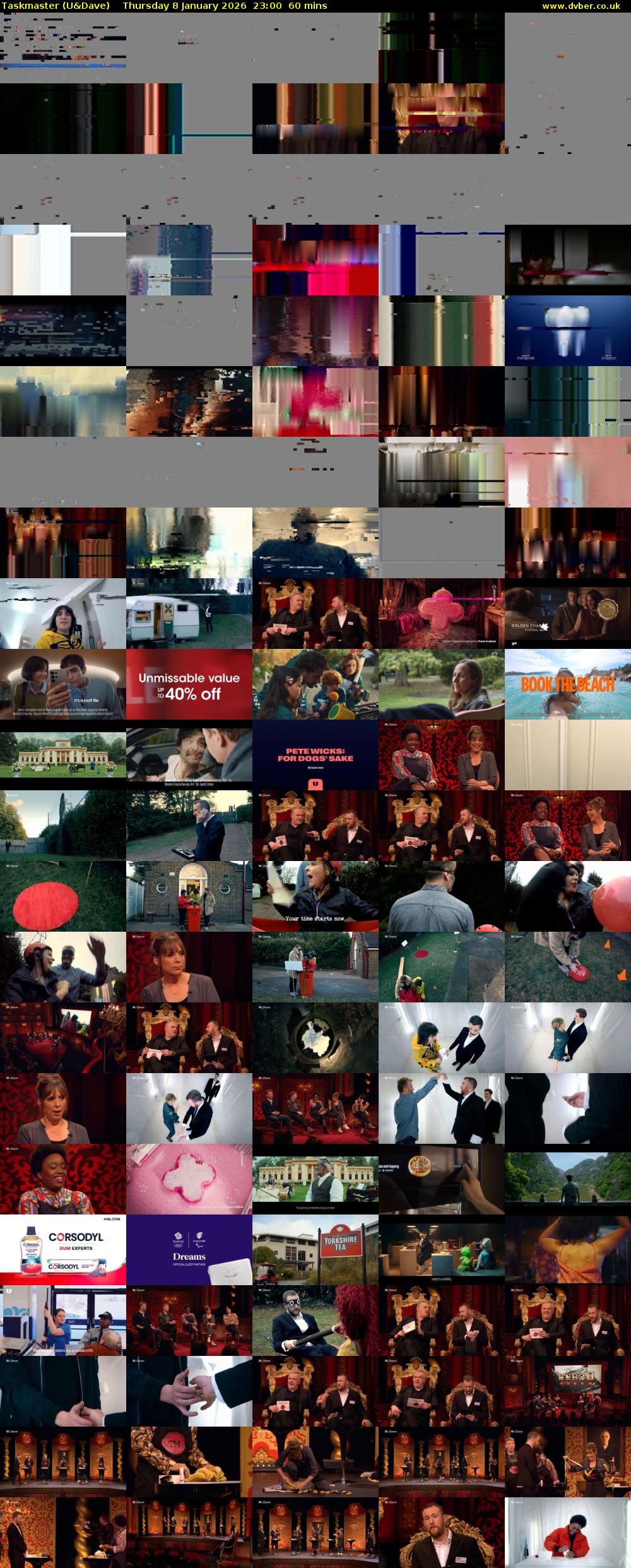 Taskmaster (U&Dave) Thursday 8 January 2026 23:00 - 00:00