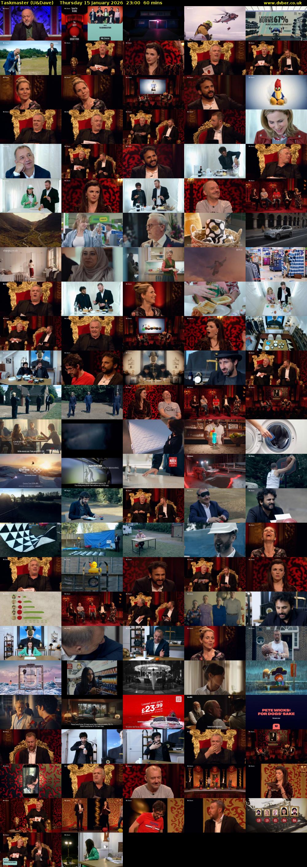 Taskmaster (U&Dave) Thursday 15 January 2026 23:00 - 00:00