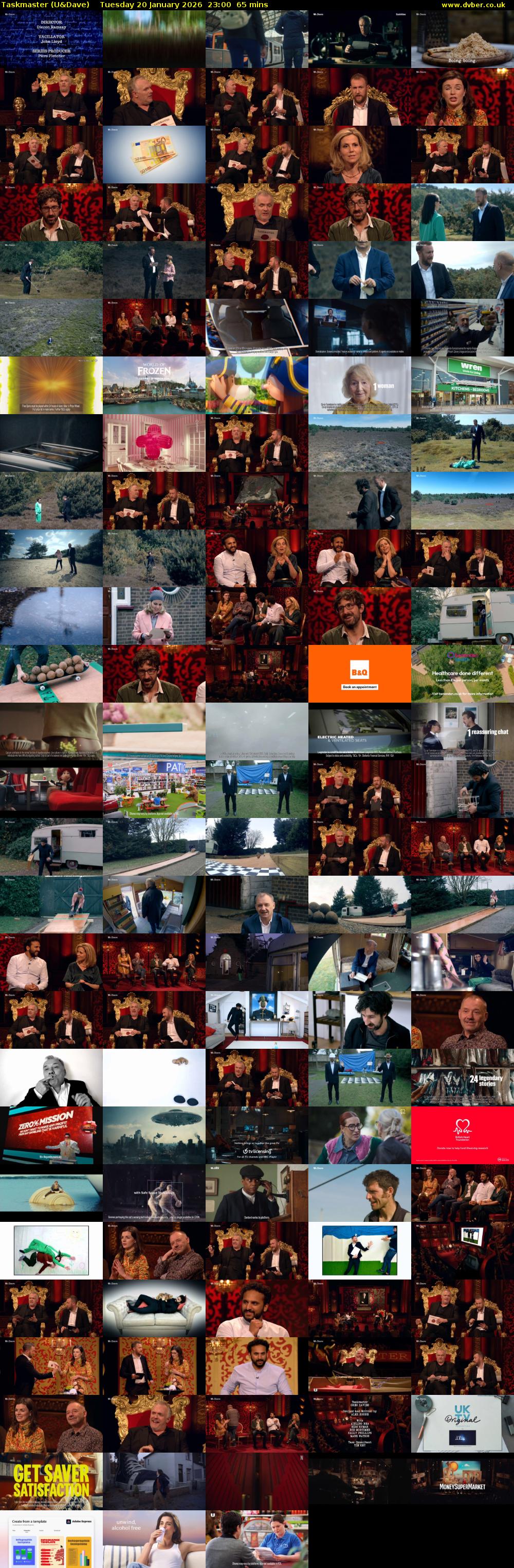 Taskmaster (U&Dave) Tuesday 20 January 2026 23:00 - 00:05