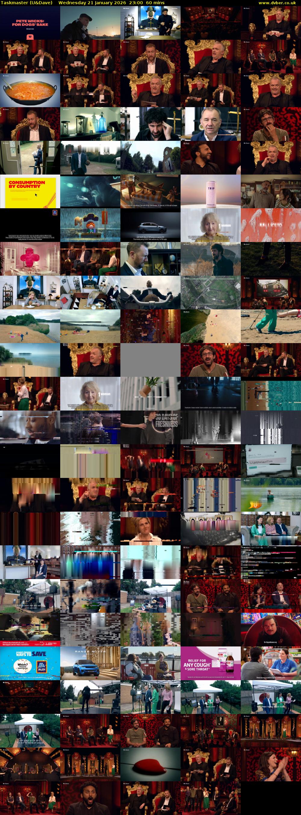 Taskmaster (U&Dave) Wednesday 21 January 2026 23:00 - 00:00