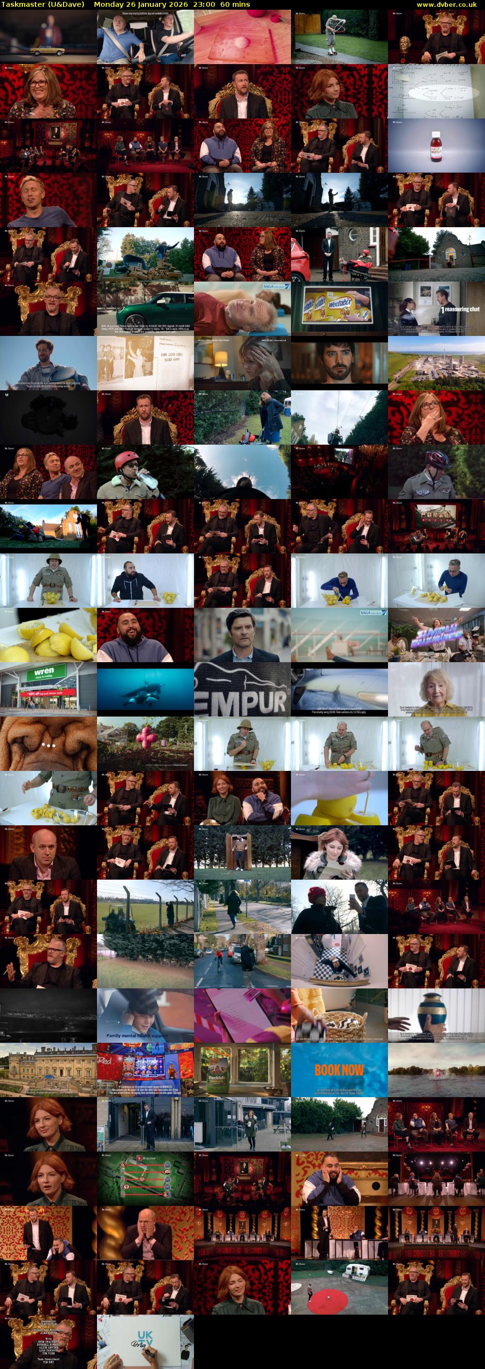 Taskmaster (U&Dave) Monday 26 January 2026 23:00 - 00:00