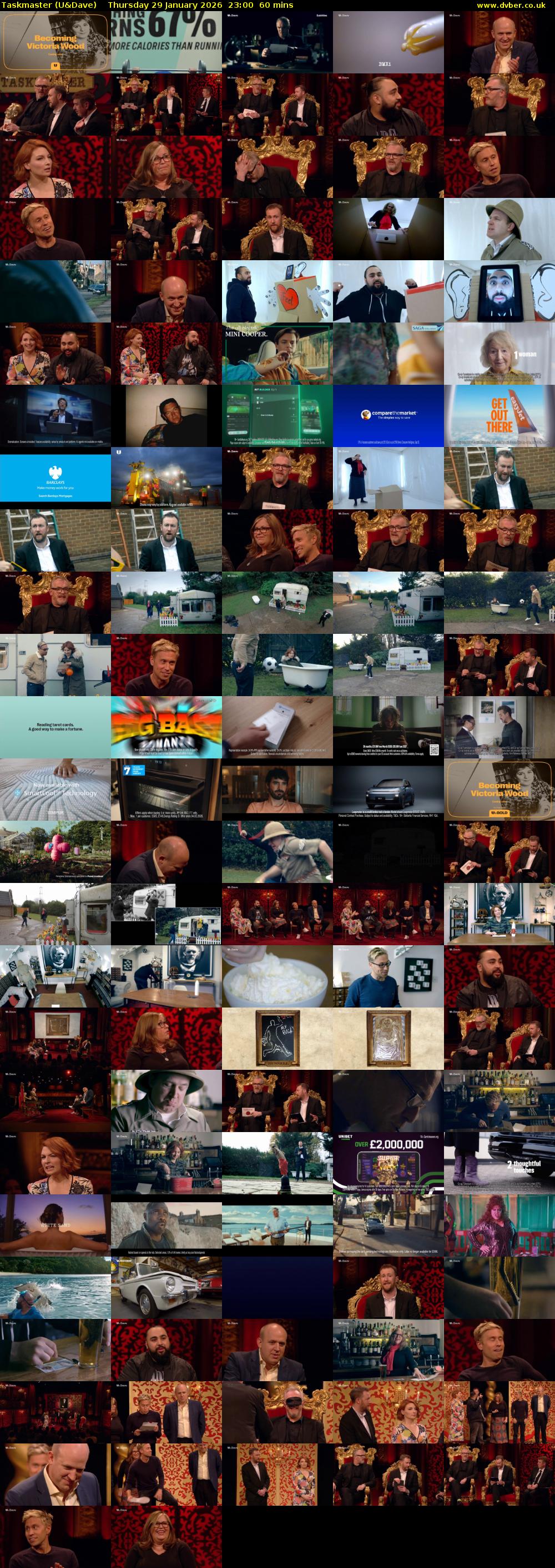 Taskmaster (U&Dave) Thursday 29 January 2026 23:00 - 00:00