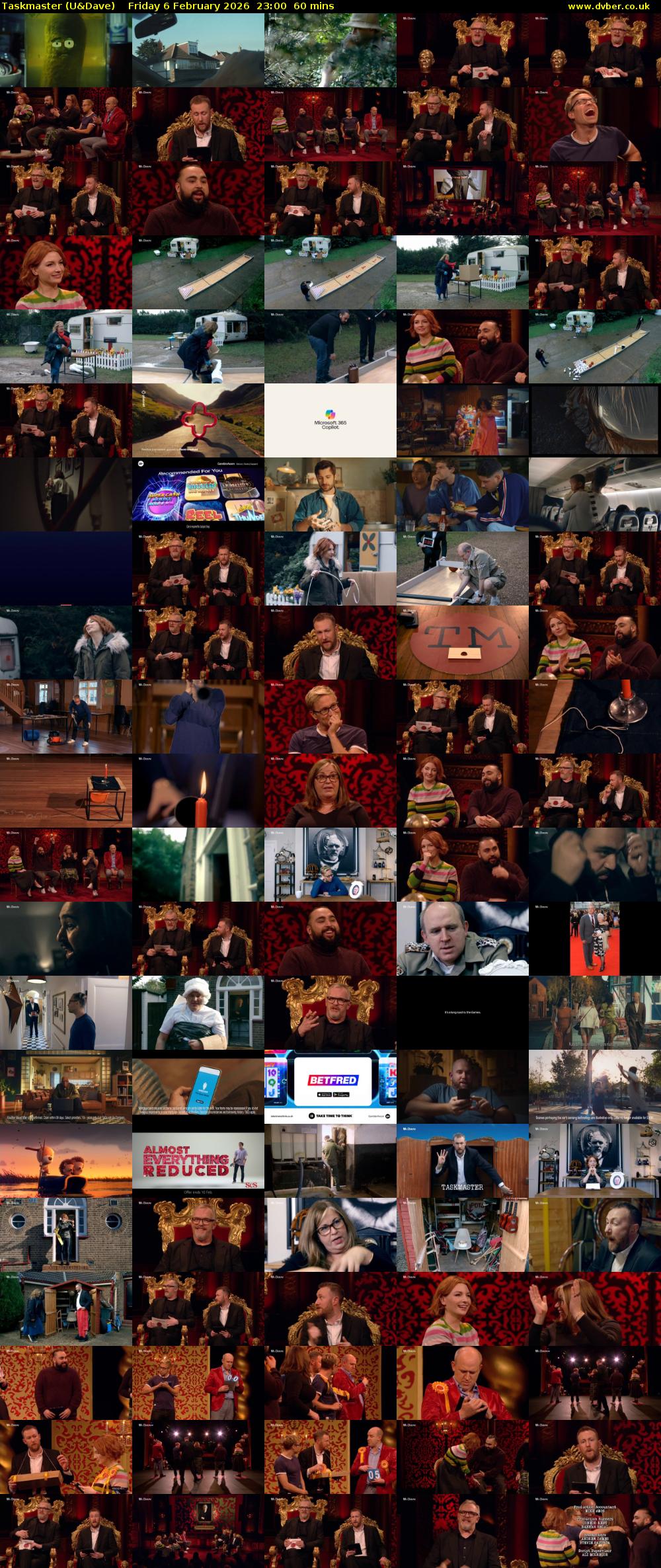 Taskmaster (U&Dave) Friday 6 February 2026 23:00 - 00:00