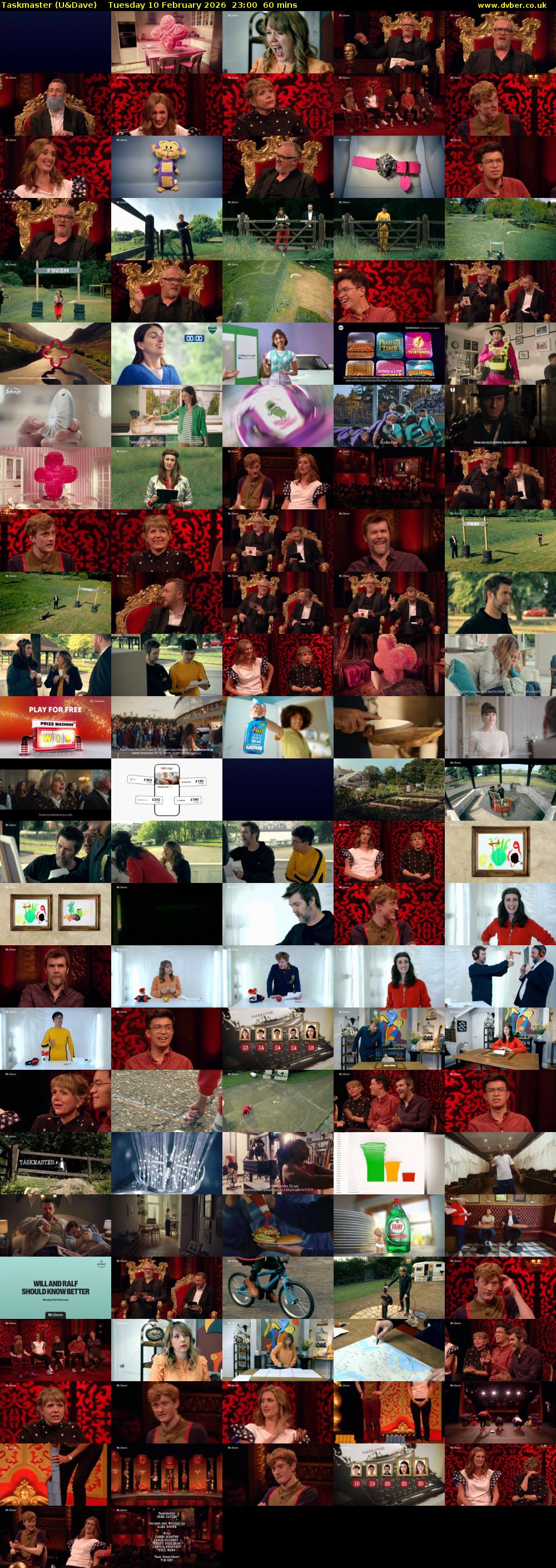 Taskmaster (U&Dave) Tuesday 10 February 2026 23:00 - 00:00
