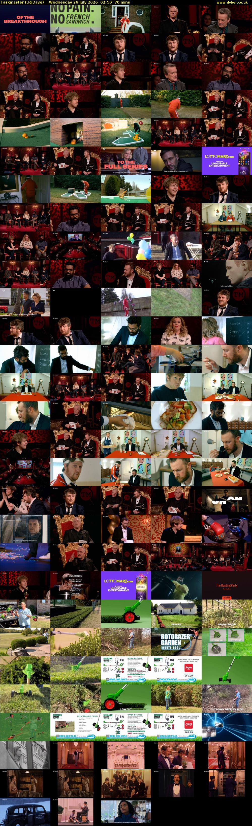 Taskmaster (U&Dave) Wednesday 29 July 2026 02:50 - 04:00