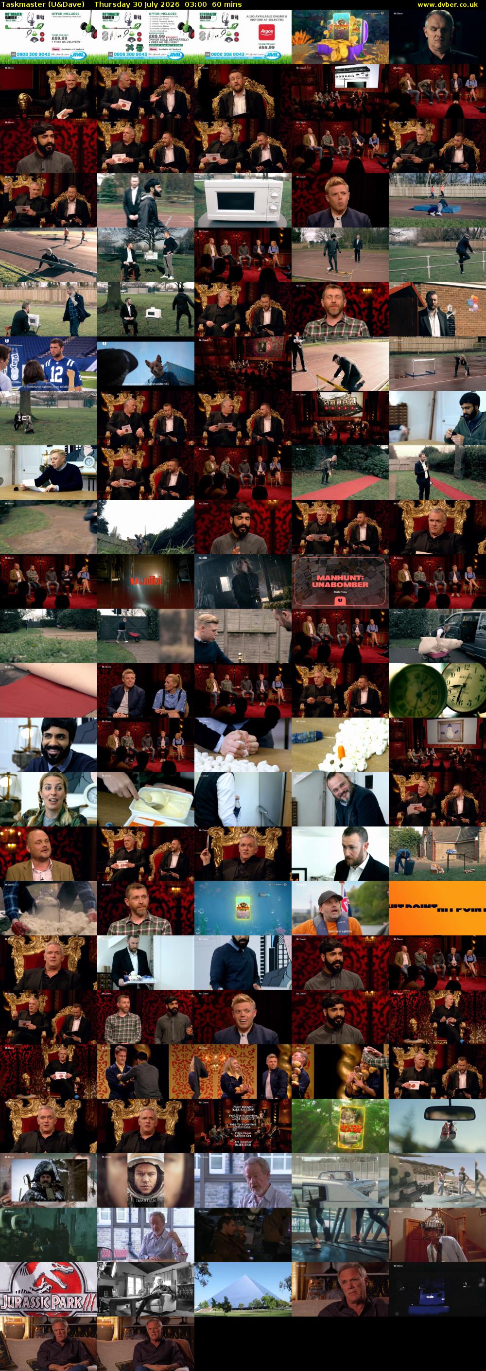 Taskmaster (U&Dave) Thursday 30 July 2026 03:00 - 04:00