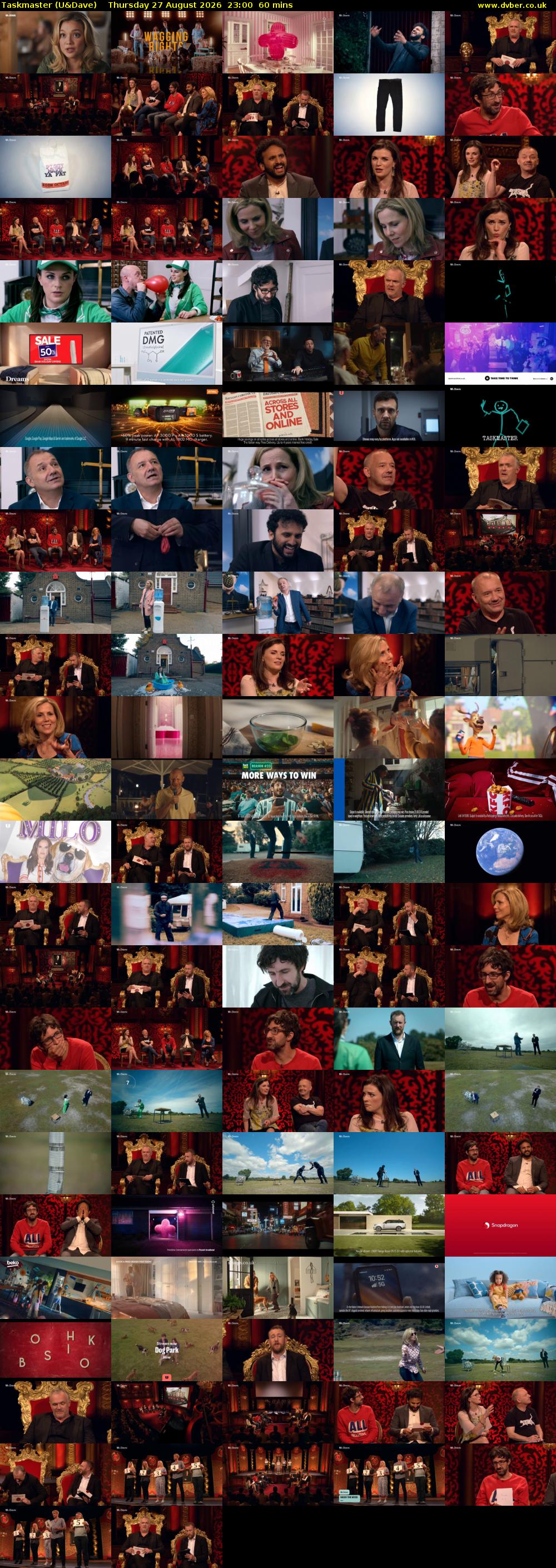 Taskmaster (U&Dave) Thursday 27 August 2026 23:00 - 00:00