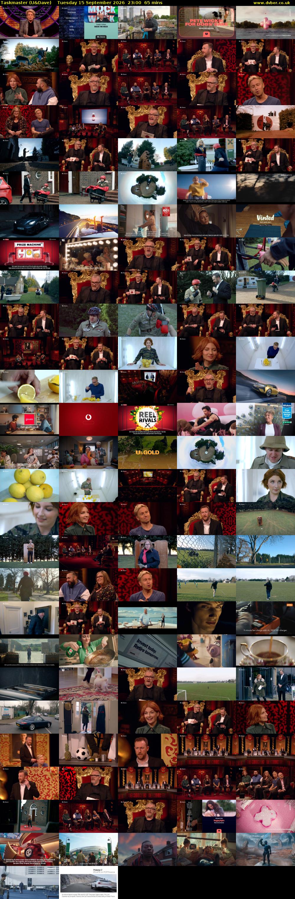 Taskmaster (U&Dave) Tuesday 15 September 2026 23:00 - 00:05