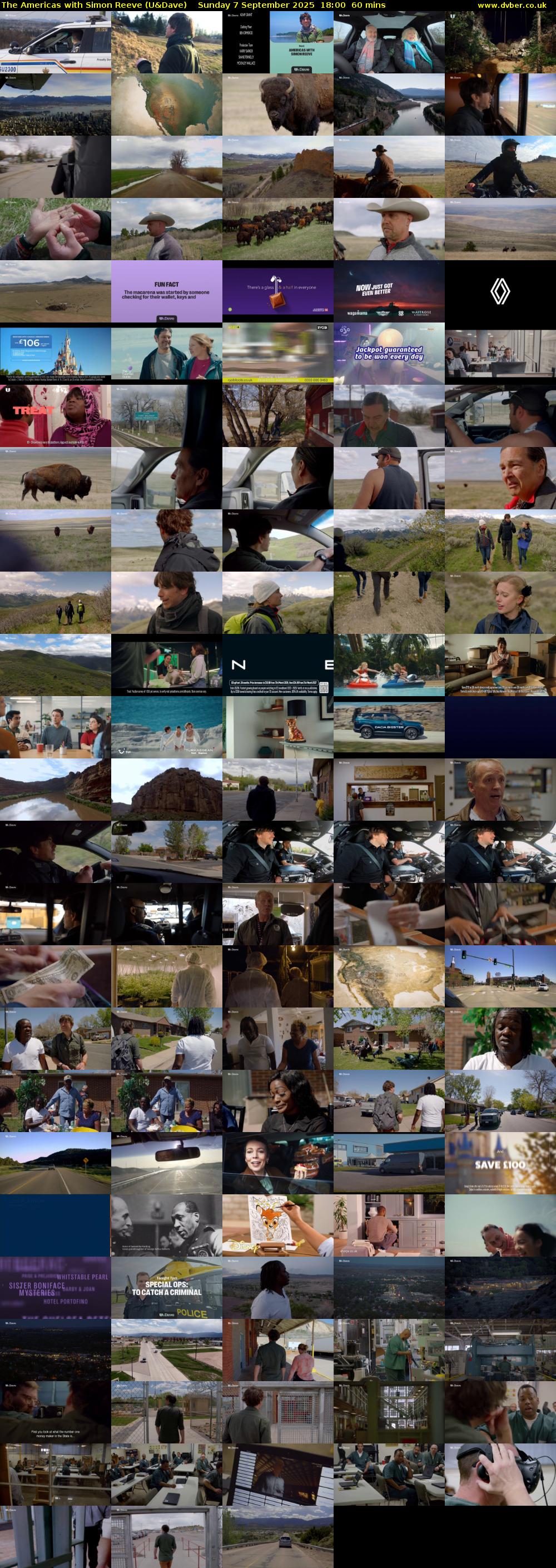 The Americas with Simon Reeve (U&Dave) Sunday 7 September 2025 18:00 - 19:00
