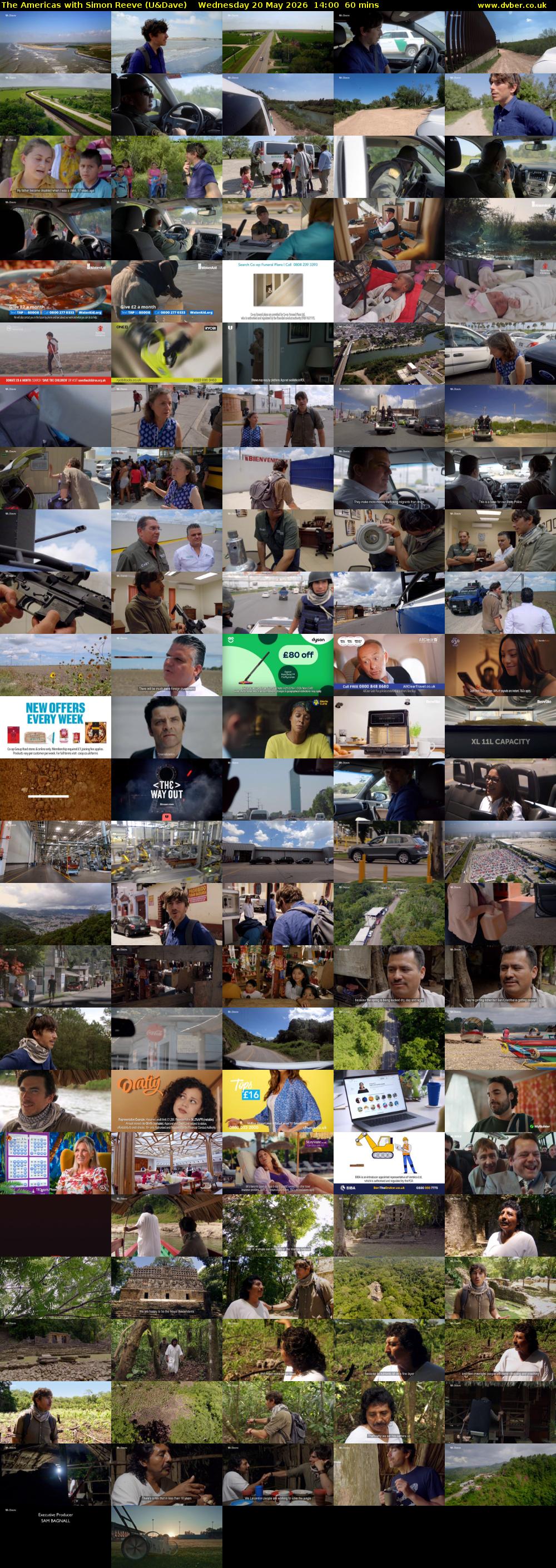 The Americas with Simon Reeve (U&Dave) Wednesday 20 May 2026 14:00 - 15:00
