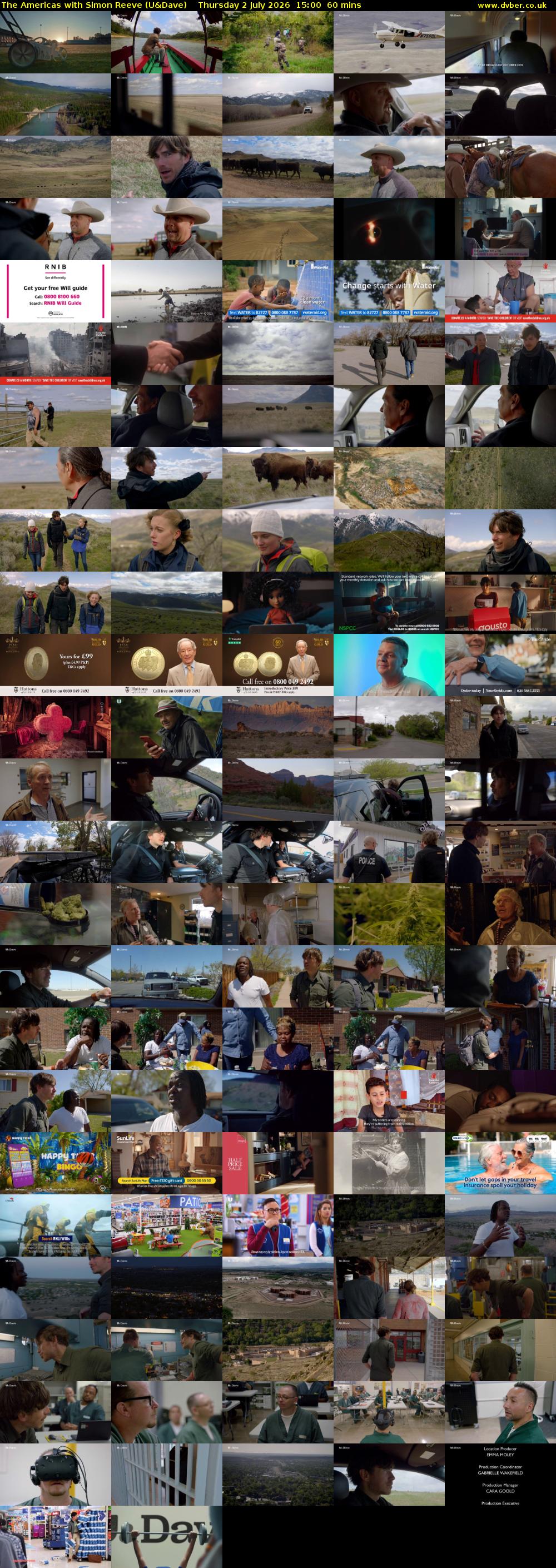 The Americas with Simon Reeve (U&Dave) Thursday 2 July 2026 15:00 - 16:00