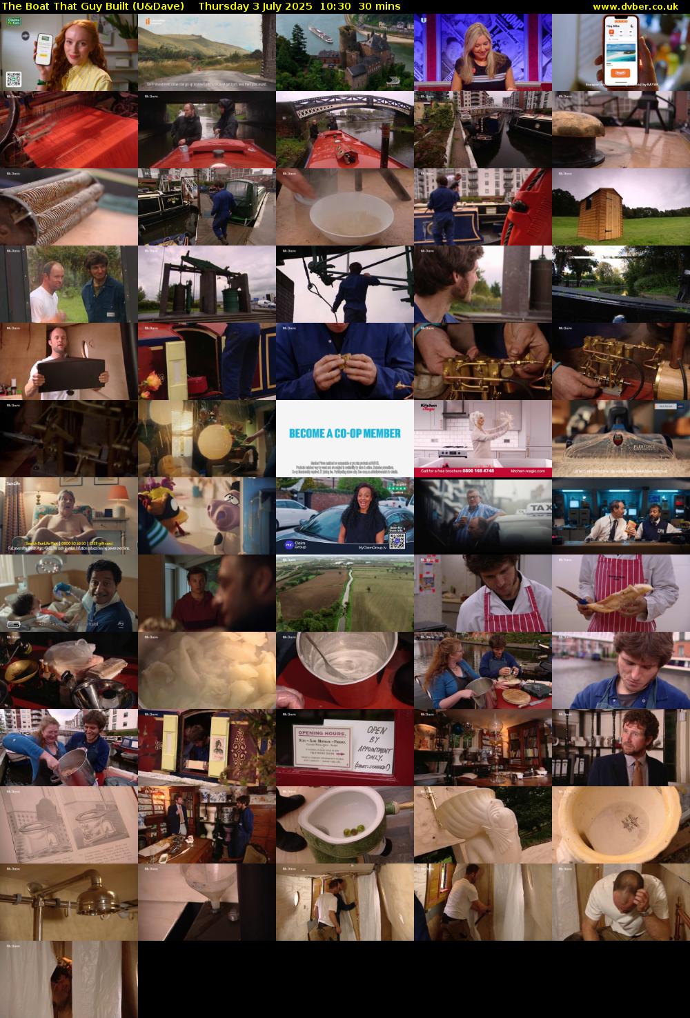 The Boat That Guy Built (U&Dave) Thursday 3 July 2025 10:30 - 11:00