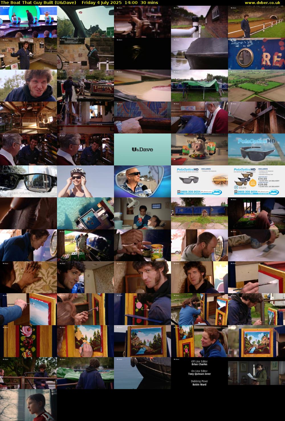 The Boat That Guy Built (U&Dave) Friday 4 July 2025 14:00 - 14:30