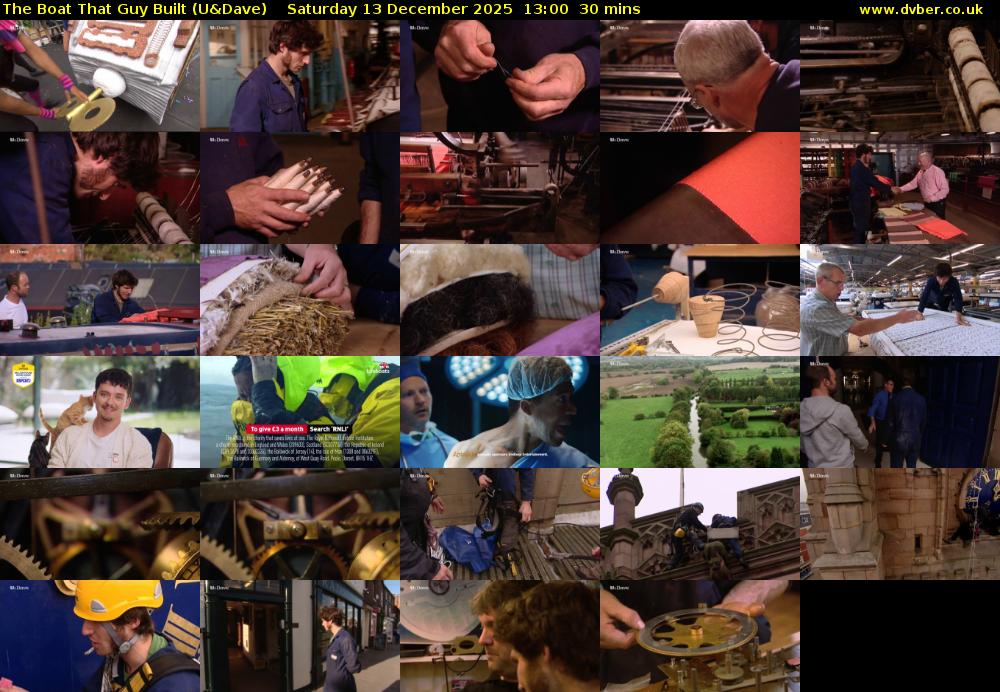 The Boat That Guy Built (U&Dave) Saturday 13 December 2025 13:00 - 13:30