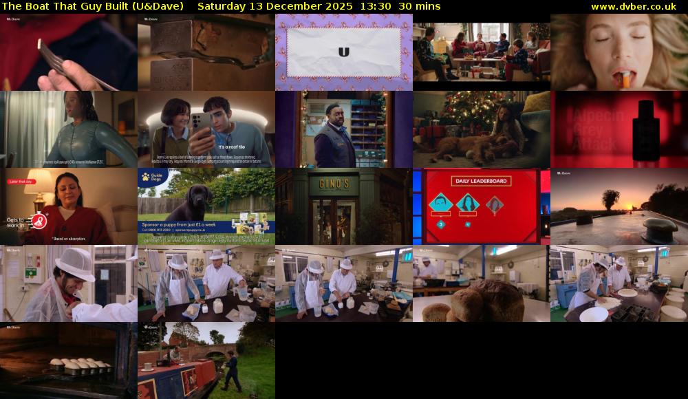 The Boat That Guy Built (U&Dave) Saturday 13 December 2025 13:30 - 14:00