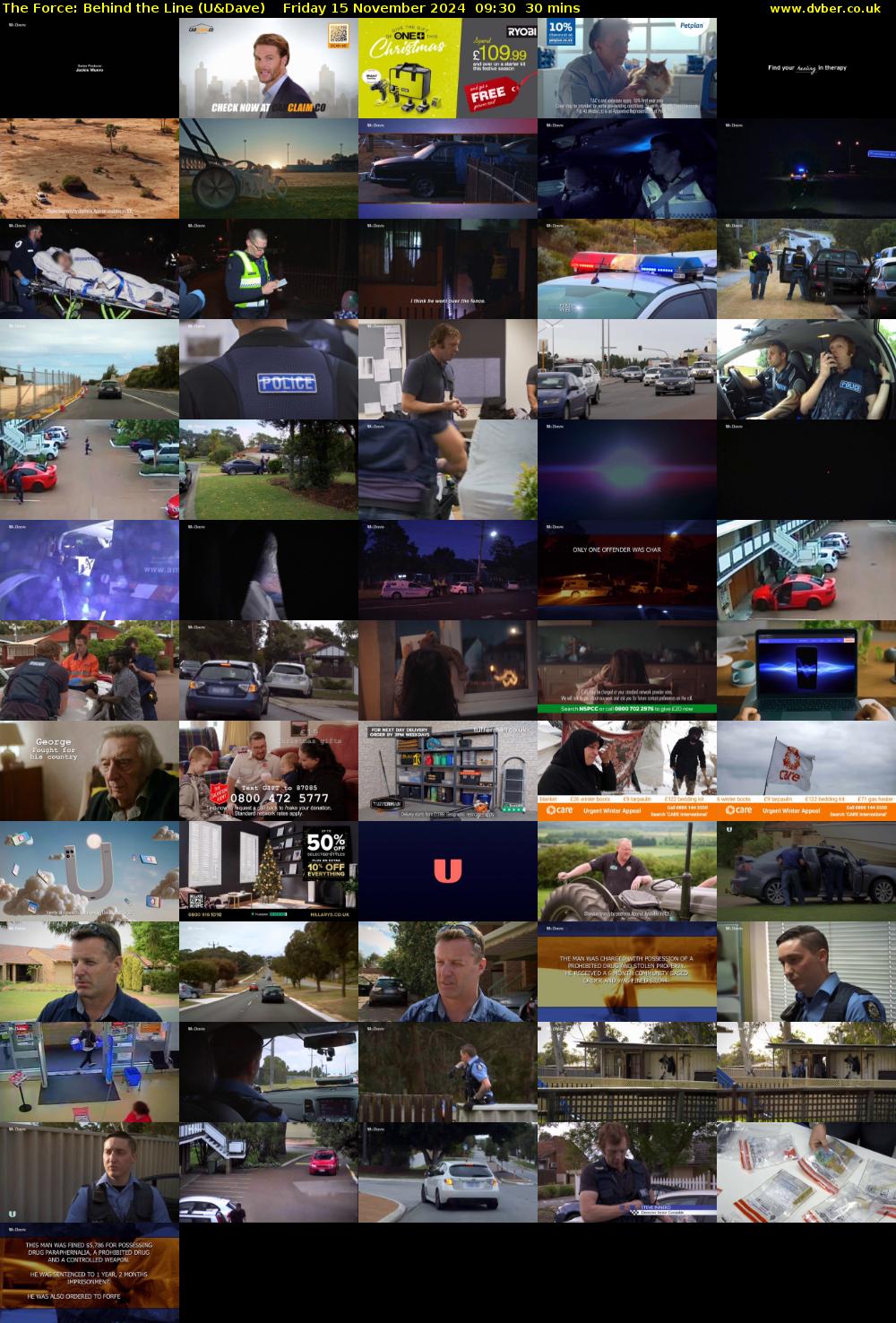 The Force: Behind the Line (U&Dave) Friday 15 November 2024 09:30 - 10:00