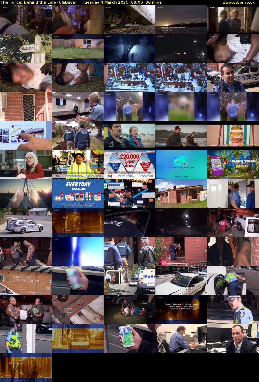 The Force: Behind the Line (U&Dave) Tuesday 4 March 2025 08:00 - 08:30