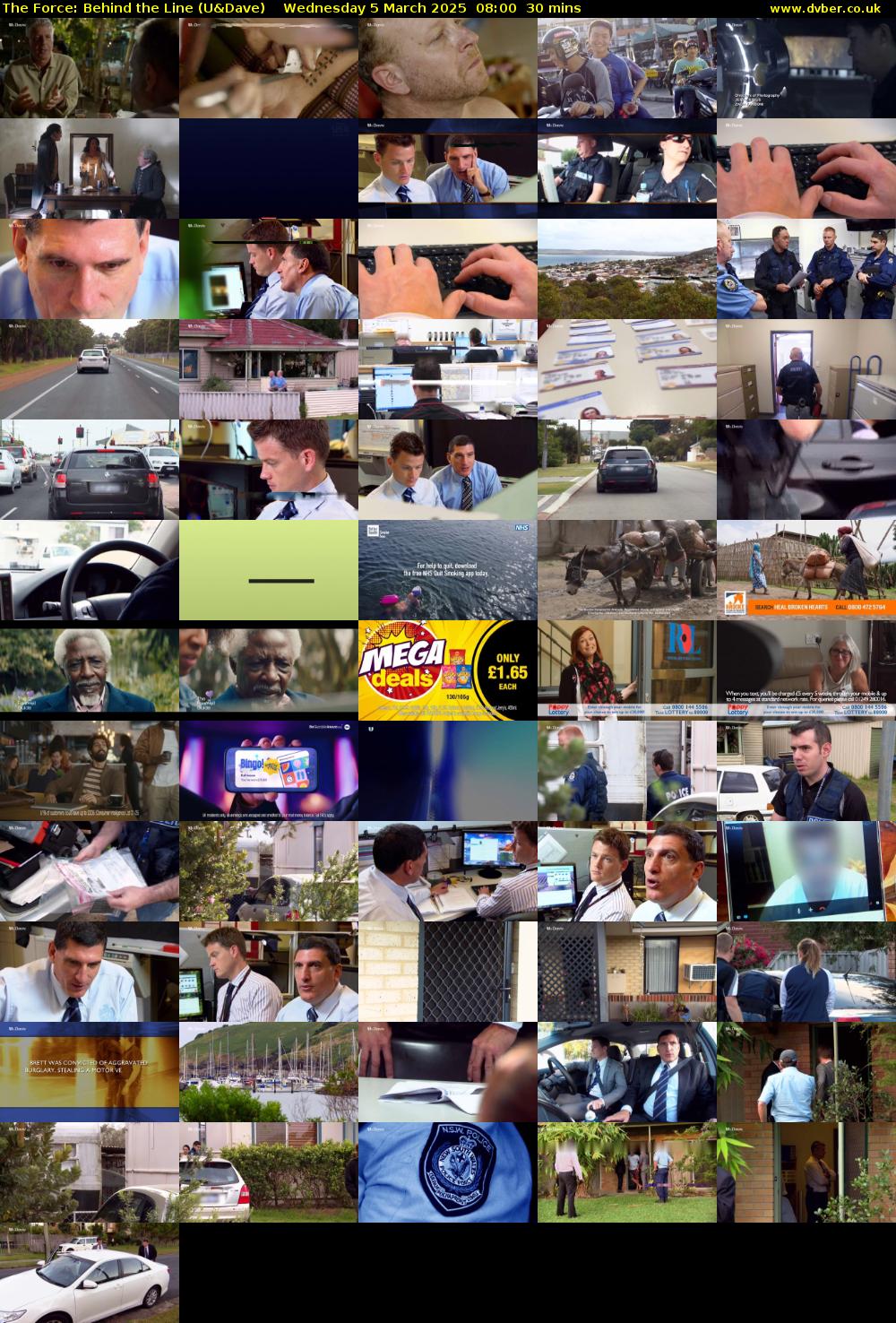 The Force: Behind the Line (U&Dave) Wednesday 5 March 2025 08:00 - 08:30