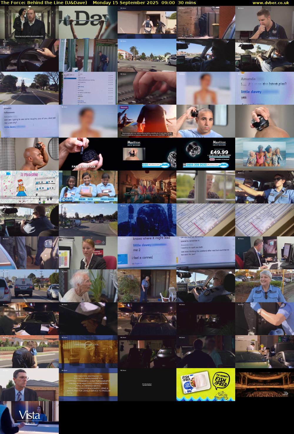 The Force: Behind the Line (U&Dave) Monday 15 September 2025 09:00 - 09:30