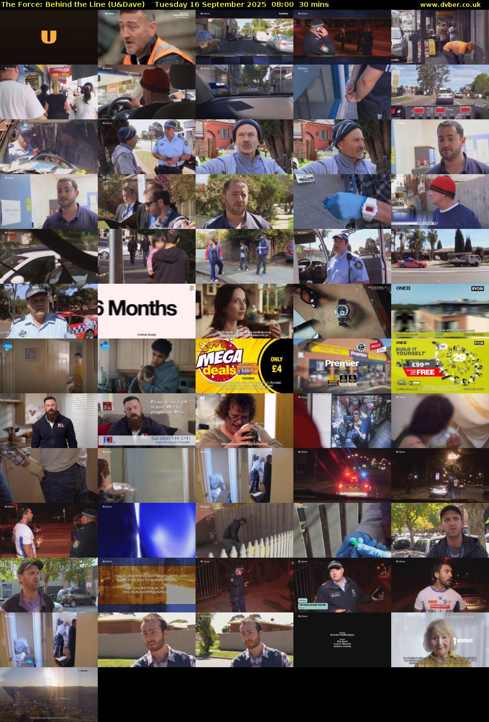 The Force: Behind the Line (U&Dave) Tuesday 16 September 2025 08:00 - 08:30