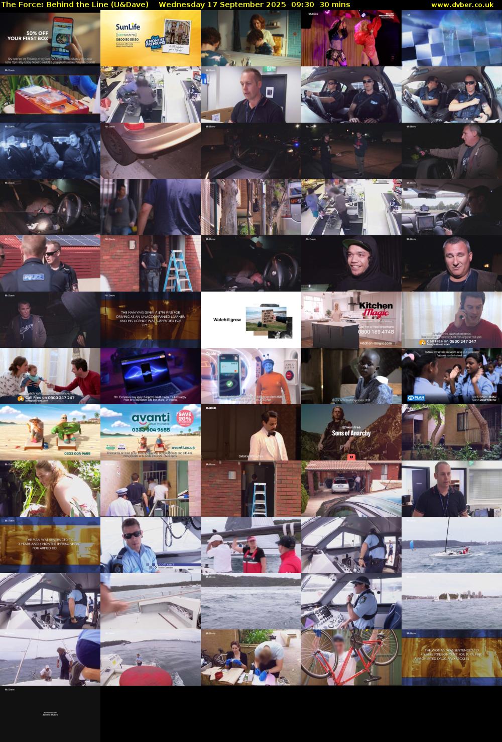 The Force: Behind the Line (U&Dave) Wednesday 17 September 2025 09:30 - 10:00