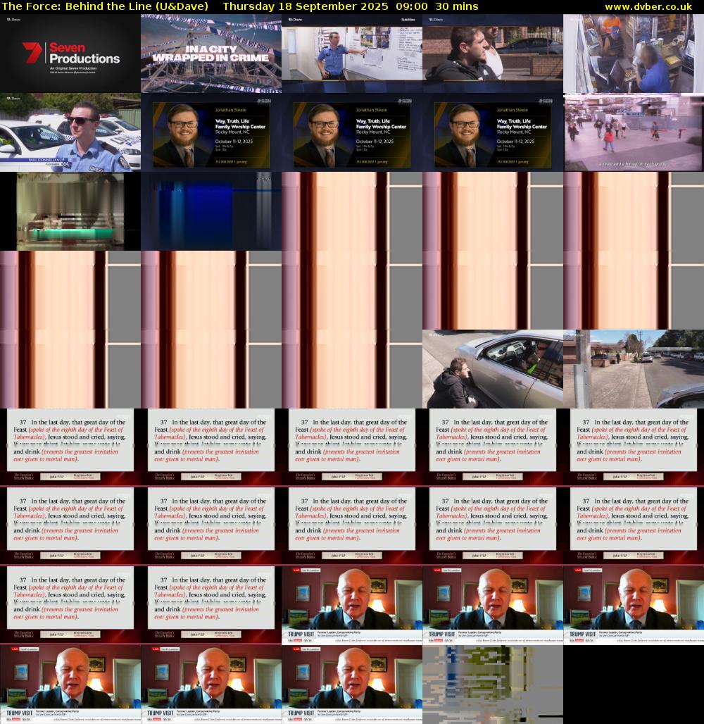 The Force: Behind the Line (U&Dave) Thursday 18 September 2025 09:00 - 09:30