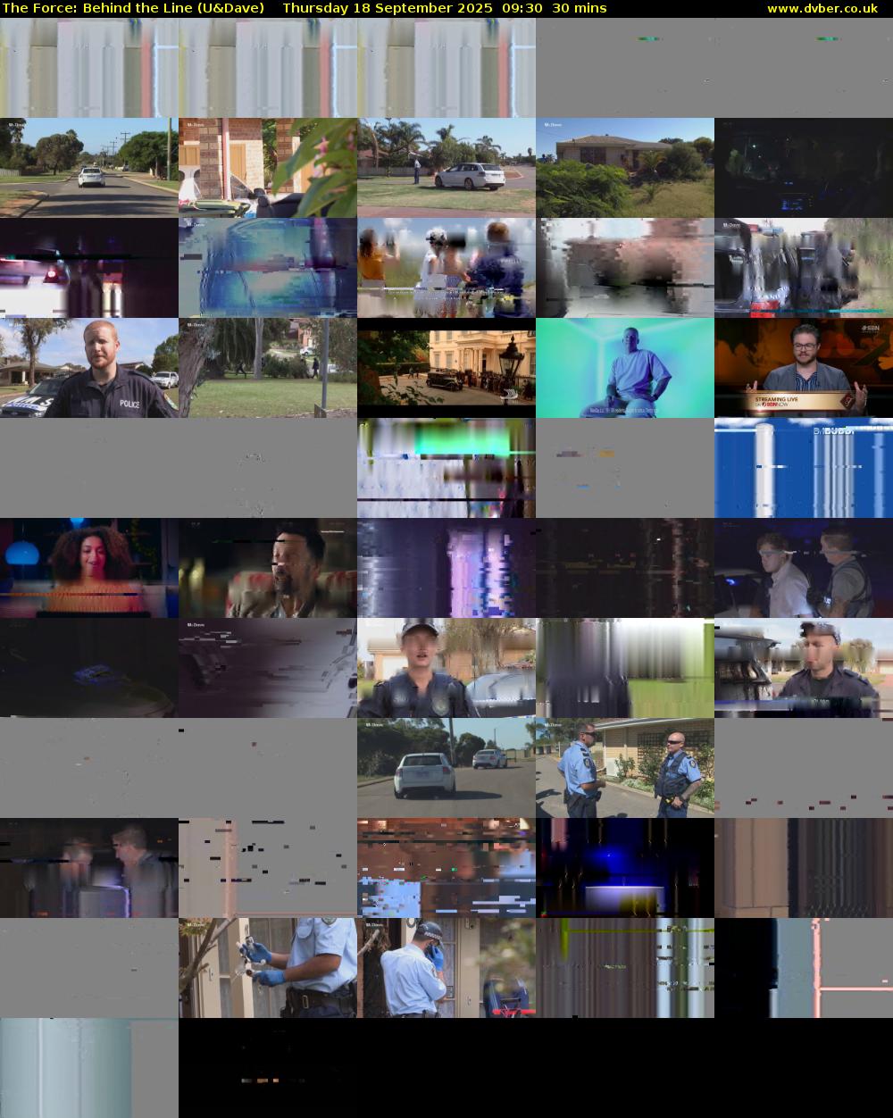 The Force: Behind the Line (U&Dave) Thursday 18 September 2025 09:30 - 10:00