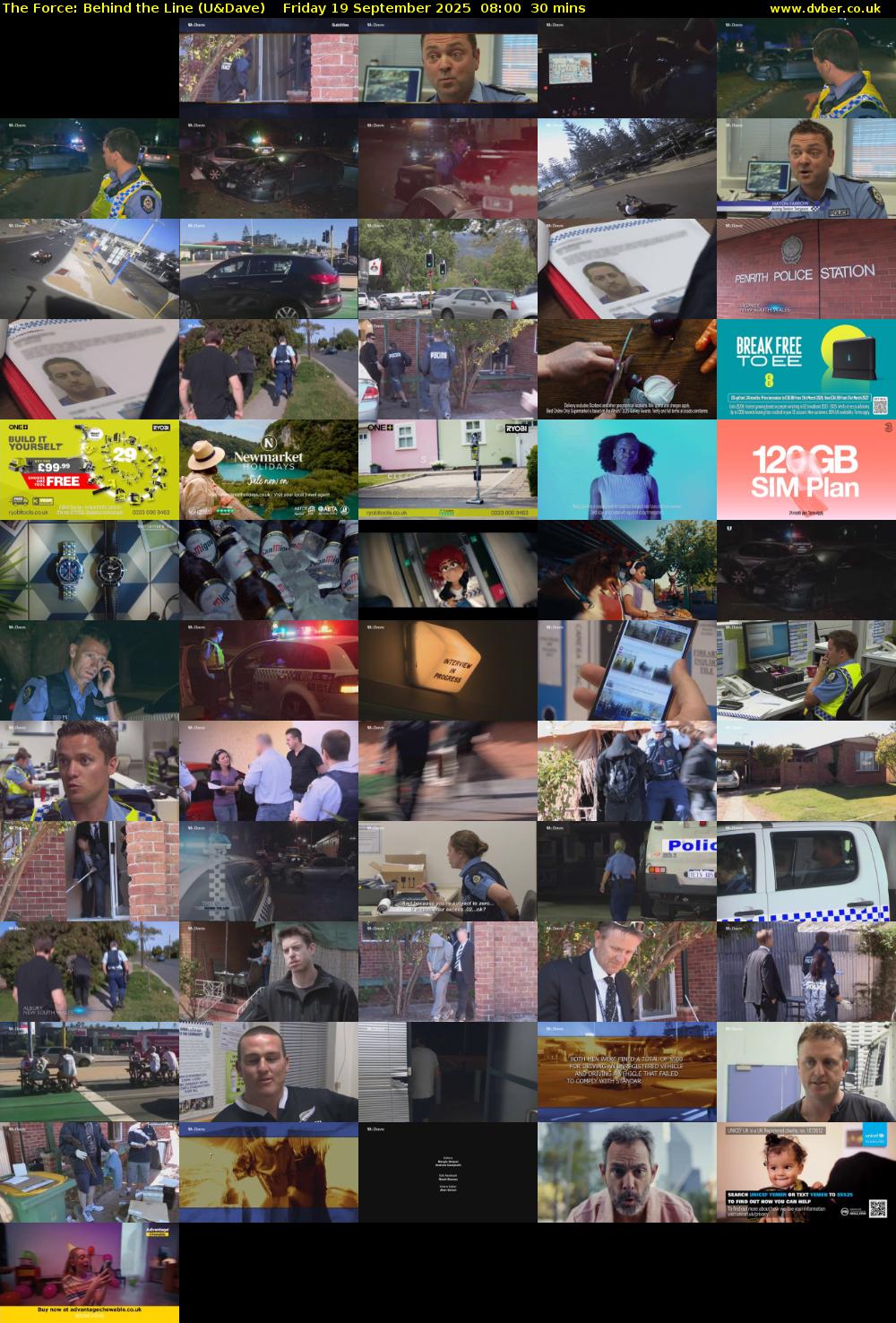 The Force: Behind the Line (U&Dave) Friday 19 September 2025 08:00 - 08:30