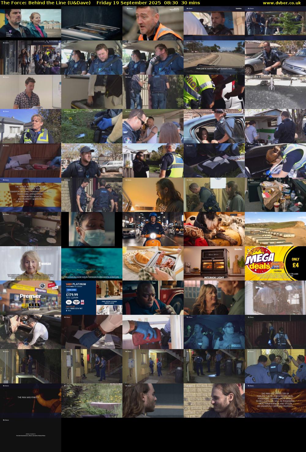 The Force: Behind the Line (U&Dave) Friday 19 September 2025 08:30 - 09:00