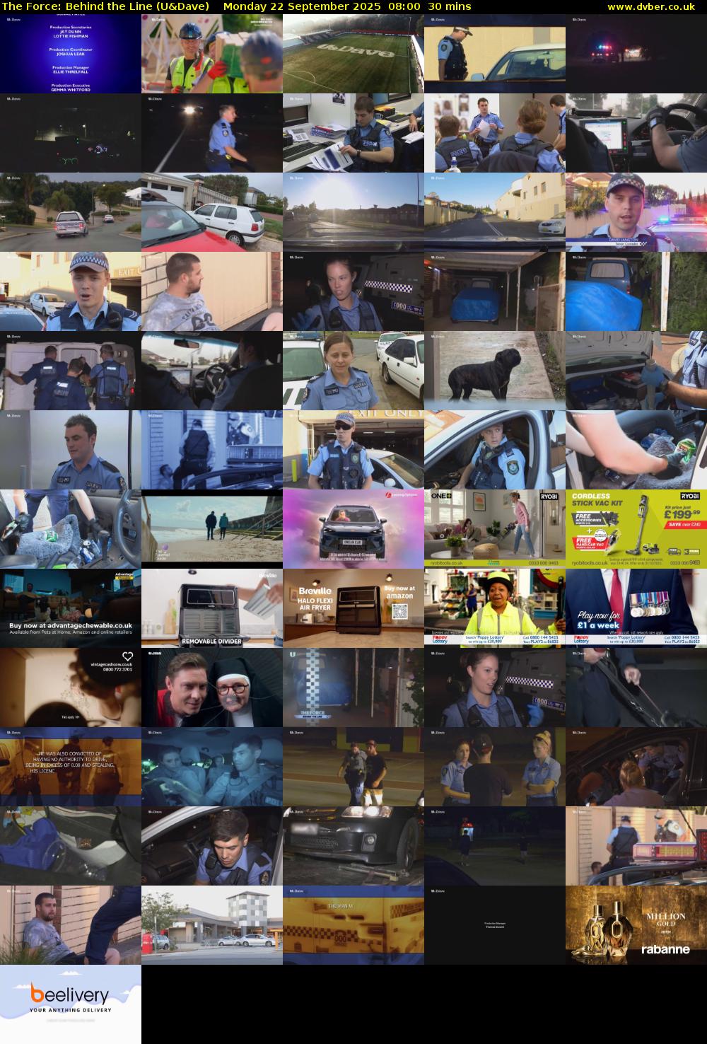 The Force: Behind the Line (U&Dave) Monday 22 September 2025 08:00 - 08:30