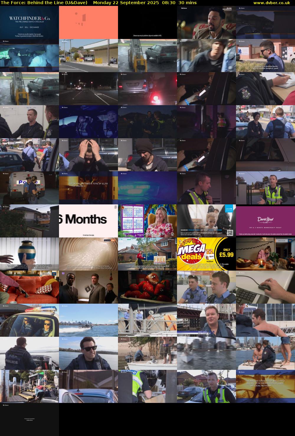 The Force: Behind the Line (U&Dave) Monday 22 September 2025 08:30 - 09:00