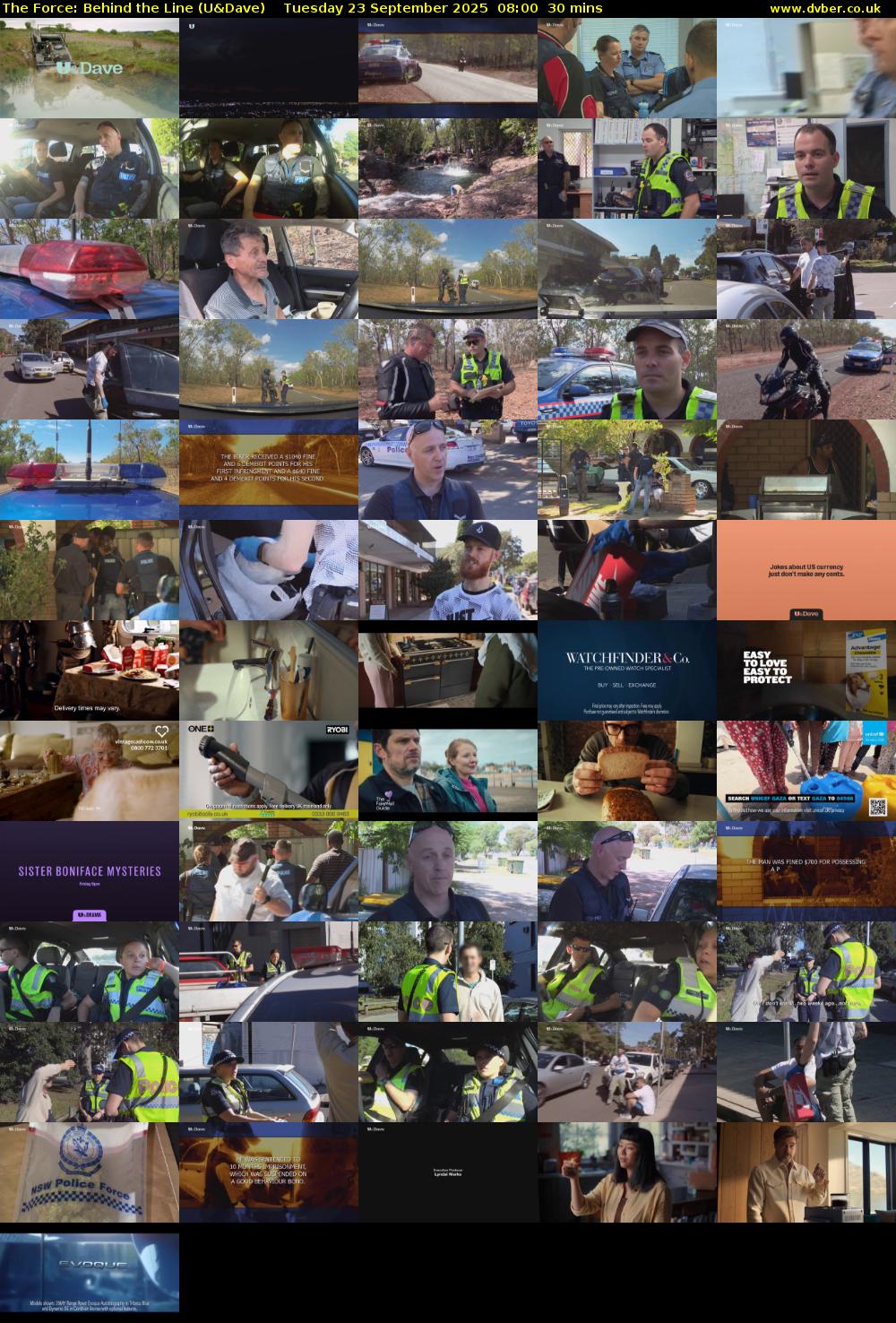 The Force: Behind the Line (U&Dave) Tuesday 23 September 2025 08:00 - 08:30