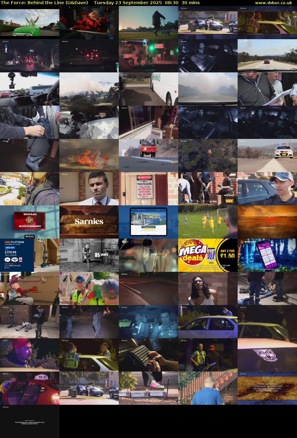 The Force: Behind the Line (U&Dave) Tuesday 23 September 2025 08:30 - 09:00