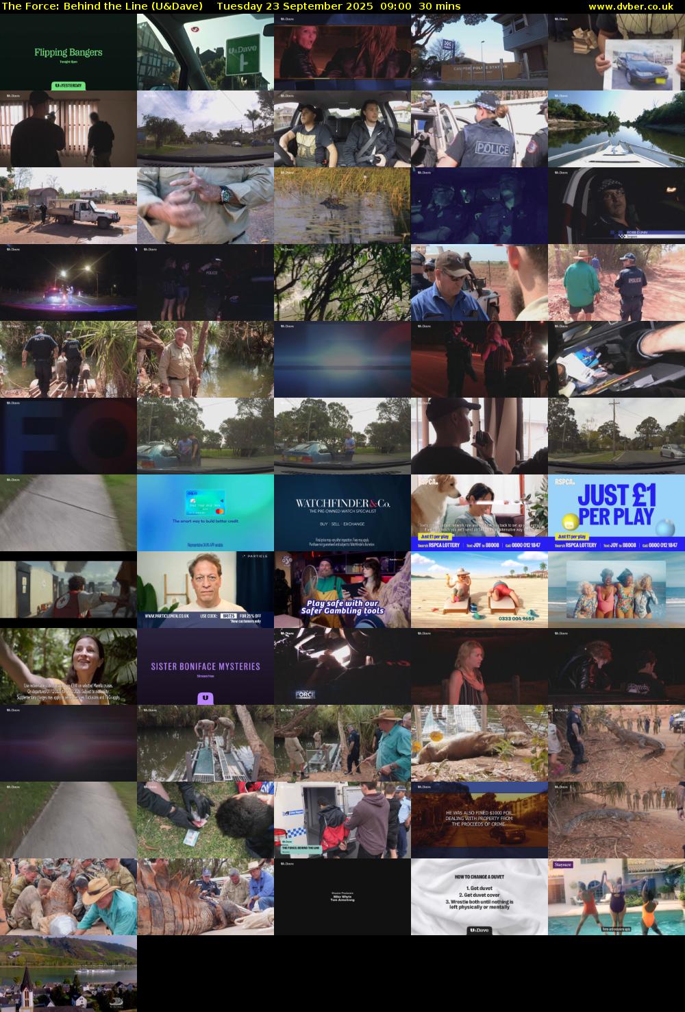 The Force: Behind the Line (U&Dave) Tuesday 23 September 2025 09:00 - 09:30