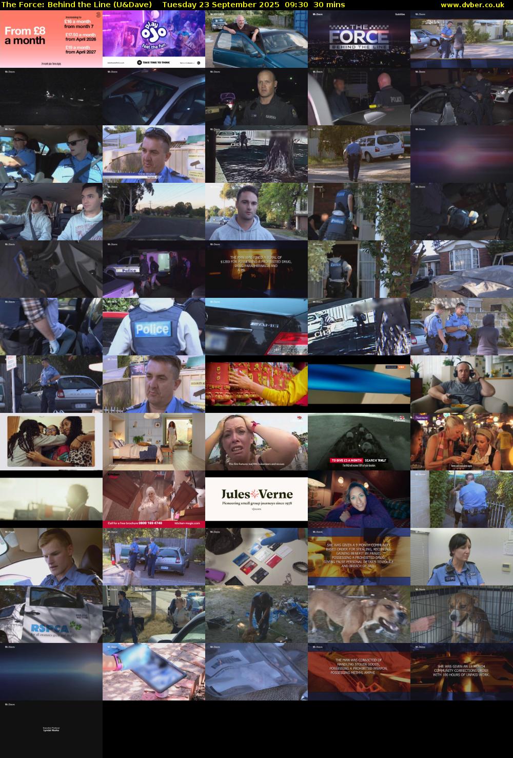 The Force: Behind the Line (U&Dave) Tuesday 23 September 2025 09:30 - 10:00