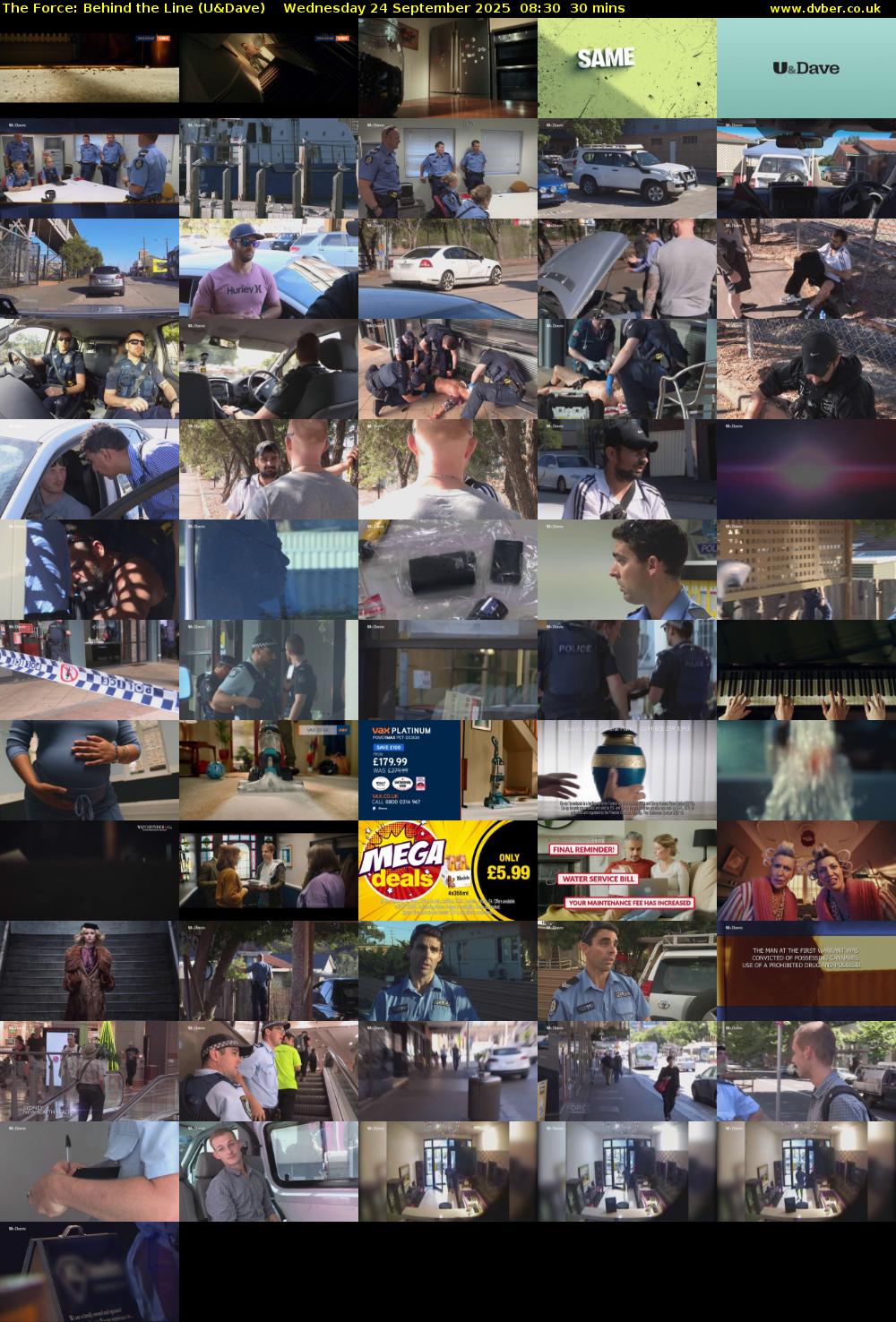 The Force: Behind the Line (U&Dave) Wednesday 24 September 2025 08:30 - 09:00