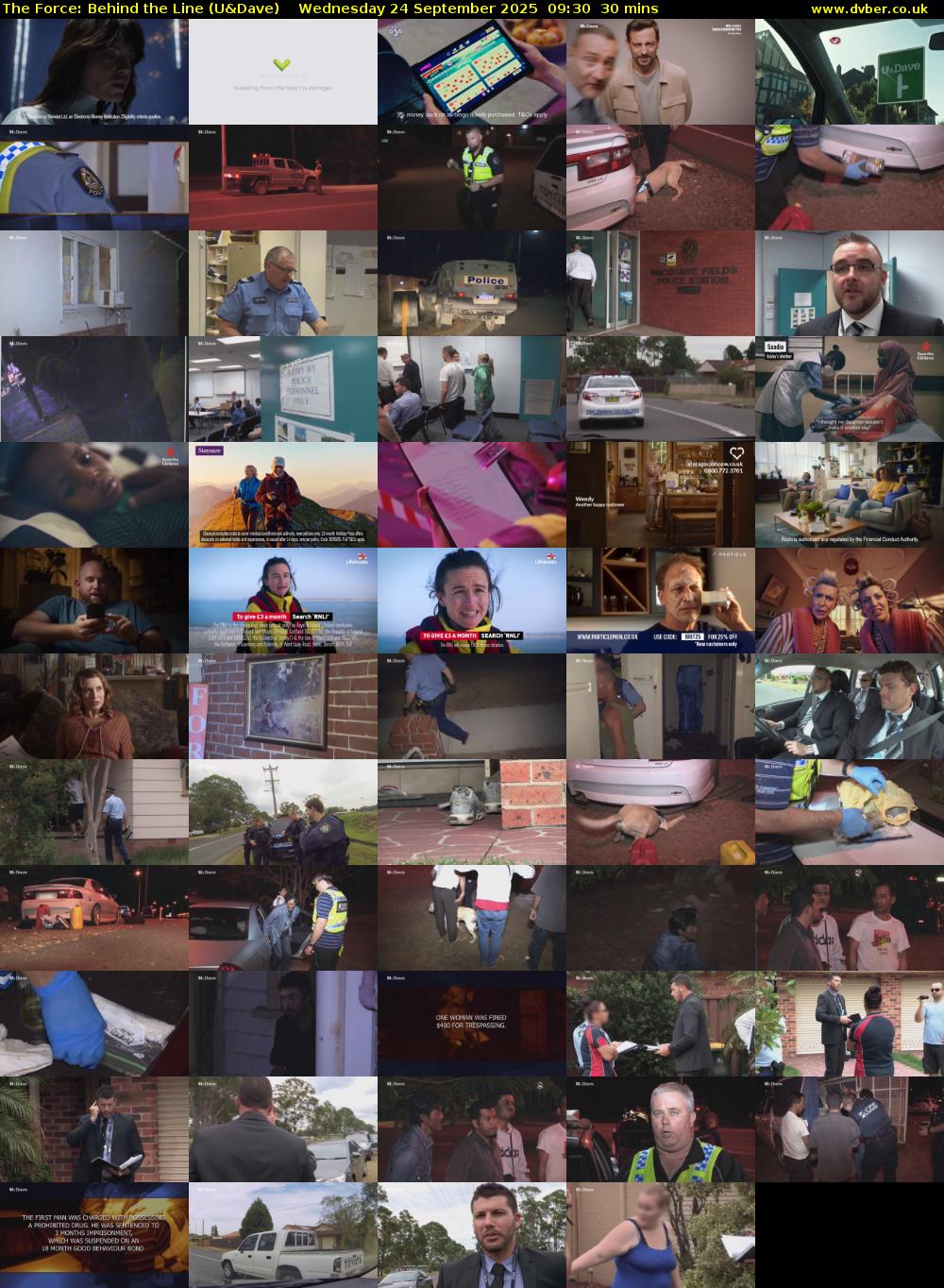 The Force: Behind the Line (U&Dave) Wednesday 24 September 2025 09:30 - 10:00