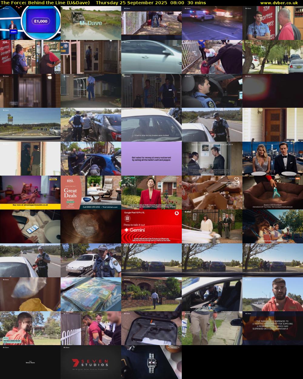 The Force: Behind the Line (U&Dave) Thursday 25 September 2025 08:00 - 08:30