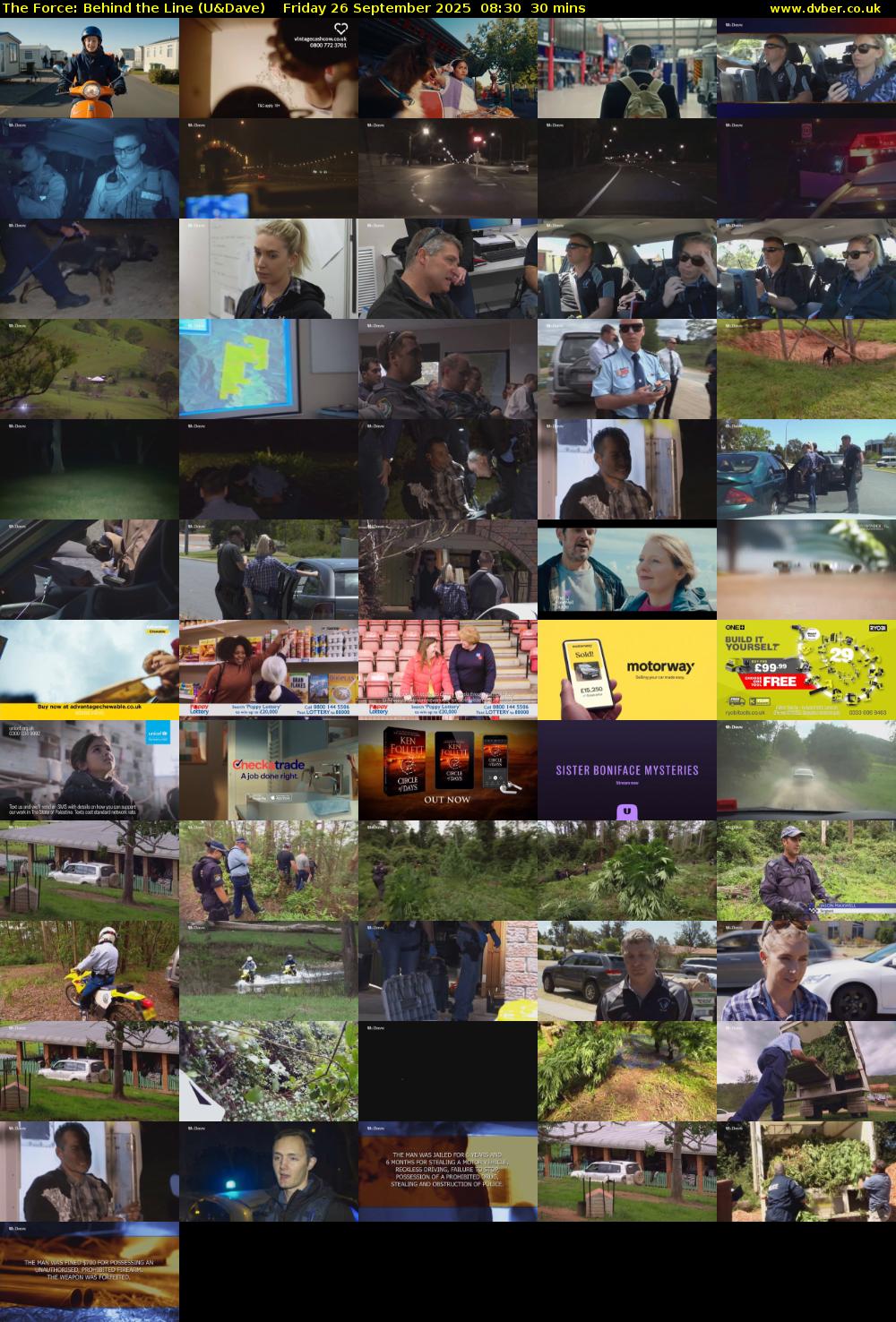 The Force: Behind the Line (U&Dave) Friday 26 September 2025 08:30 - 09:00