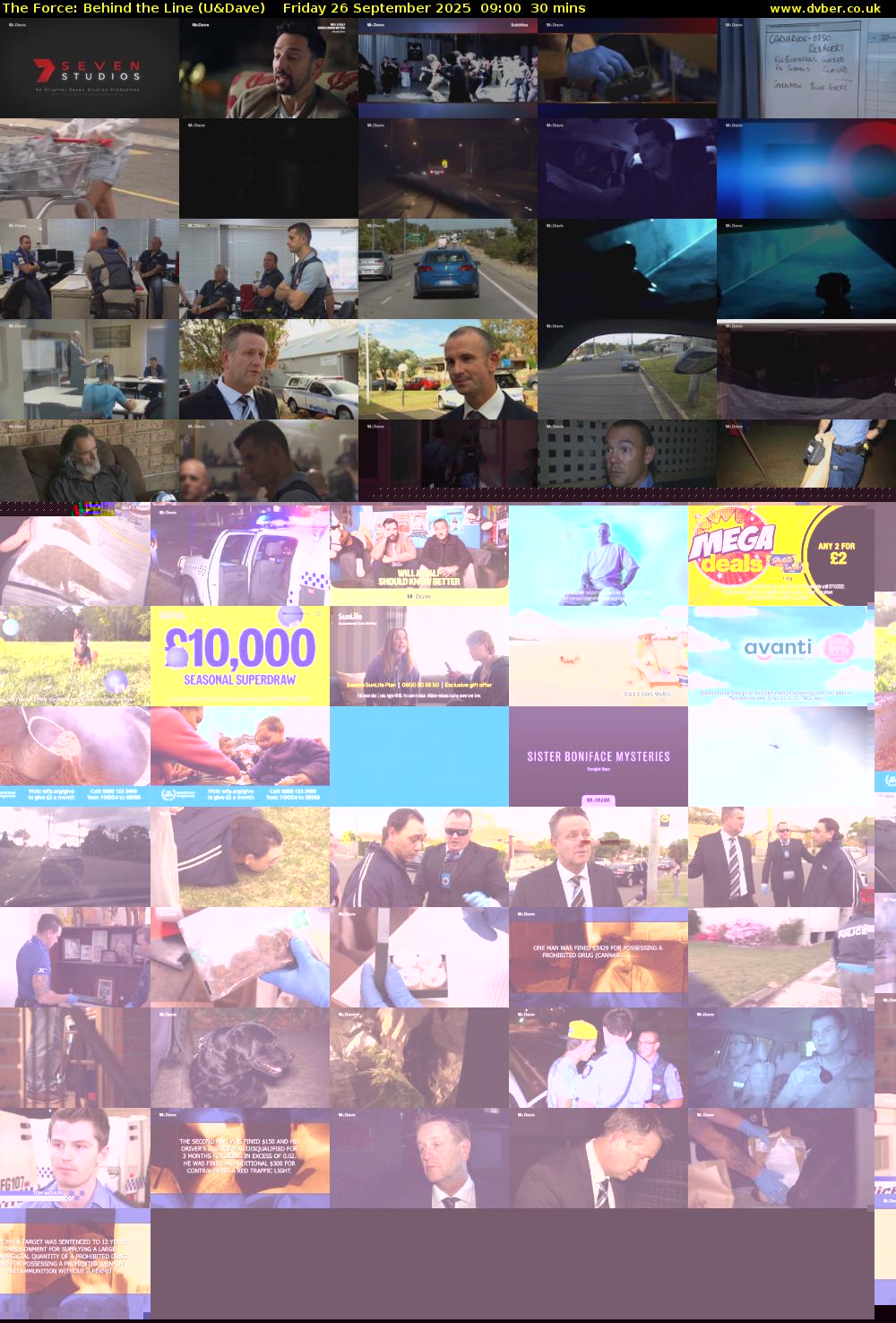 The Force: Behind the Line (U&Dave) Friday 26 September 2025 09:00 - 09:30