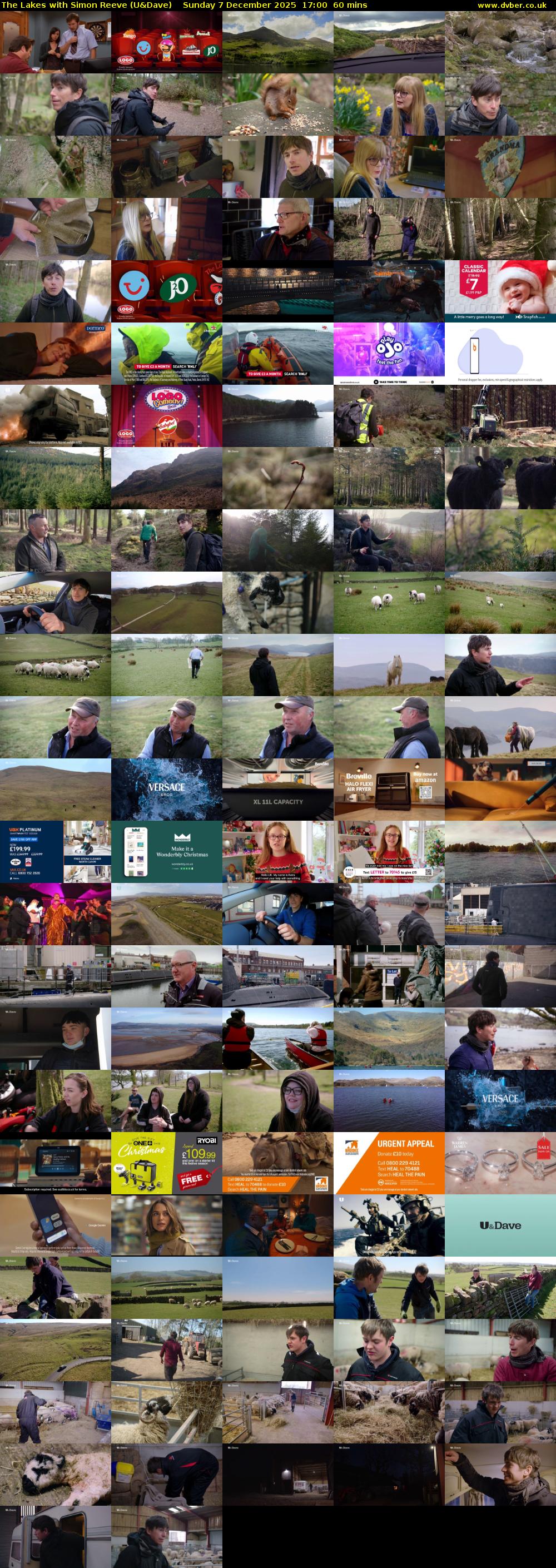 The Lakes with Simon Reeve (U&Dave) Sunday 7 December 2025 17:00 - 18:00