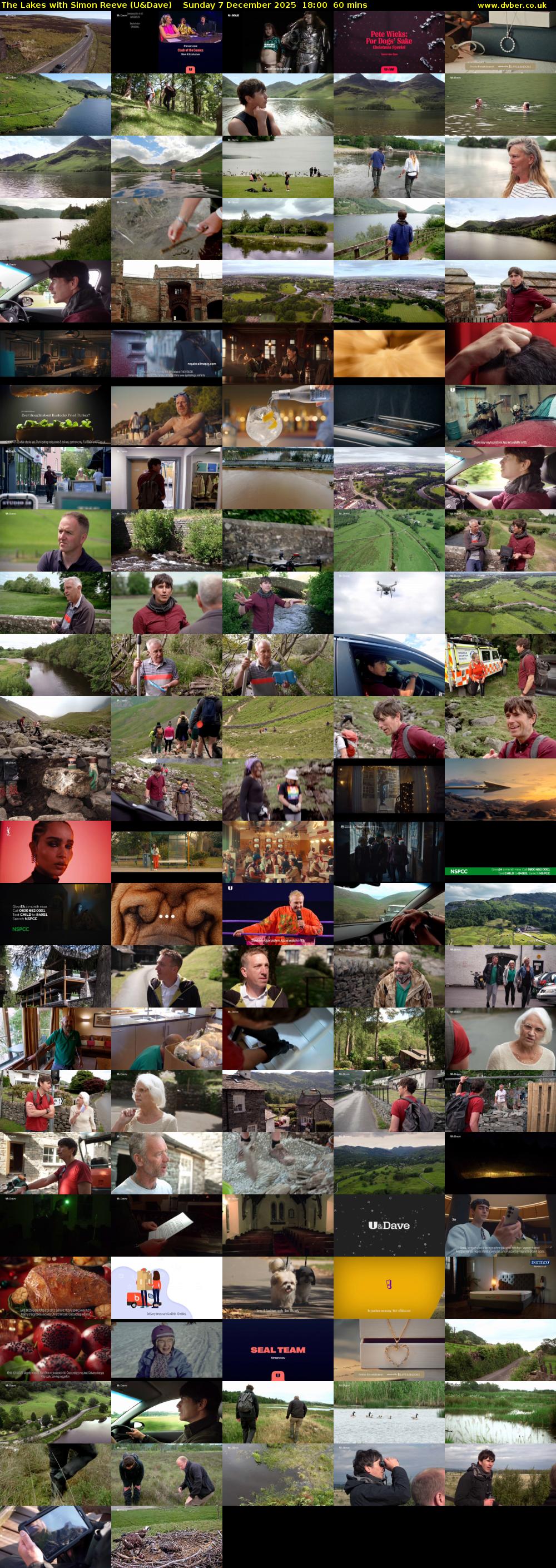 The Lakes with Simon Reeve (U&Dave) Sunday 7 December 2025 18:00 - 19:00