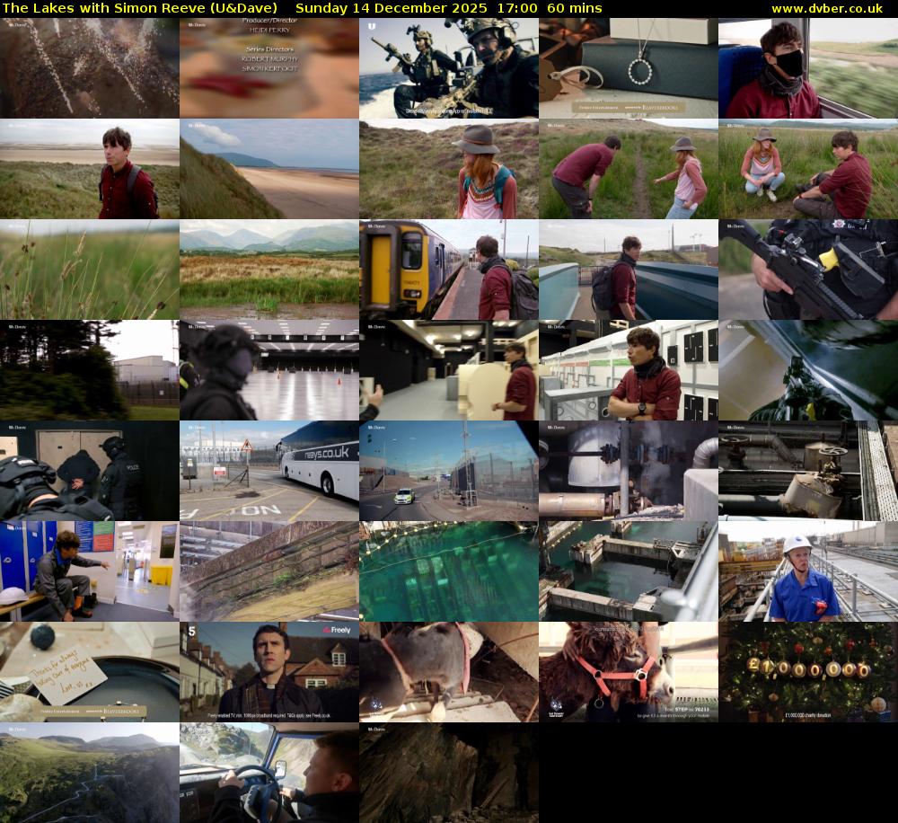 The Lakes with Simon Reeve (U&Dave) Sunday 14 December 2025 17:00 - 18:00