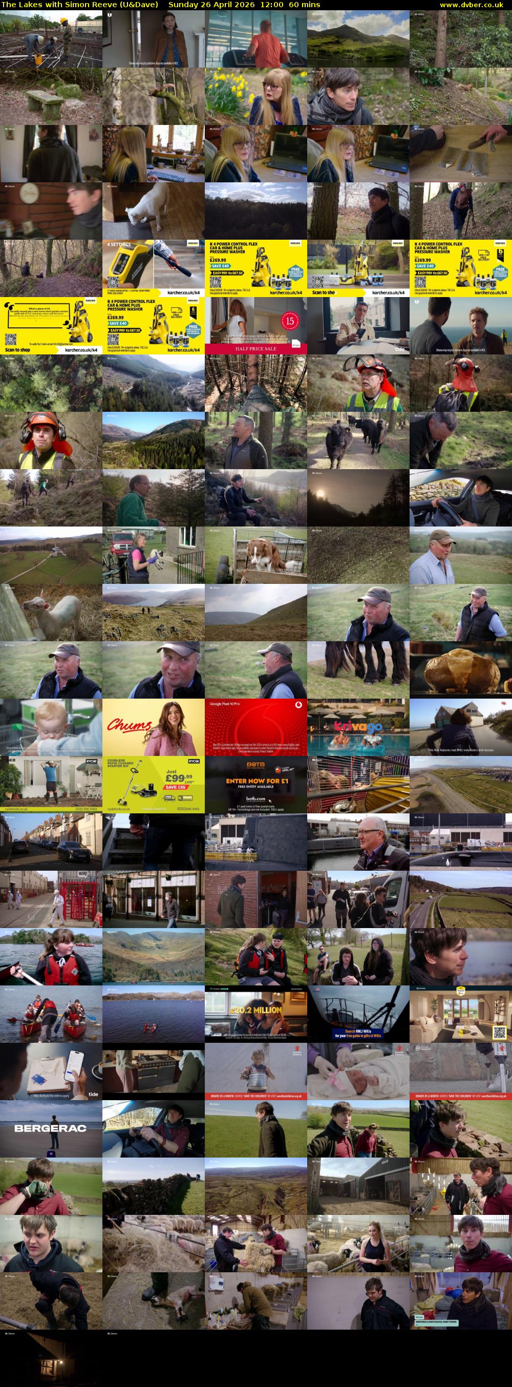 The Lakes with Simon Reeve (U&Dave) Sunday 26 April 2026 12:00 - 13:00