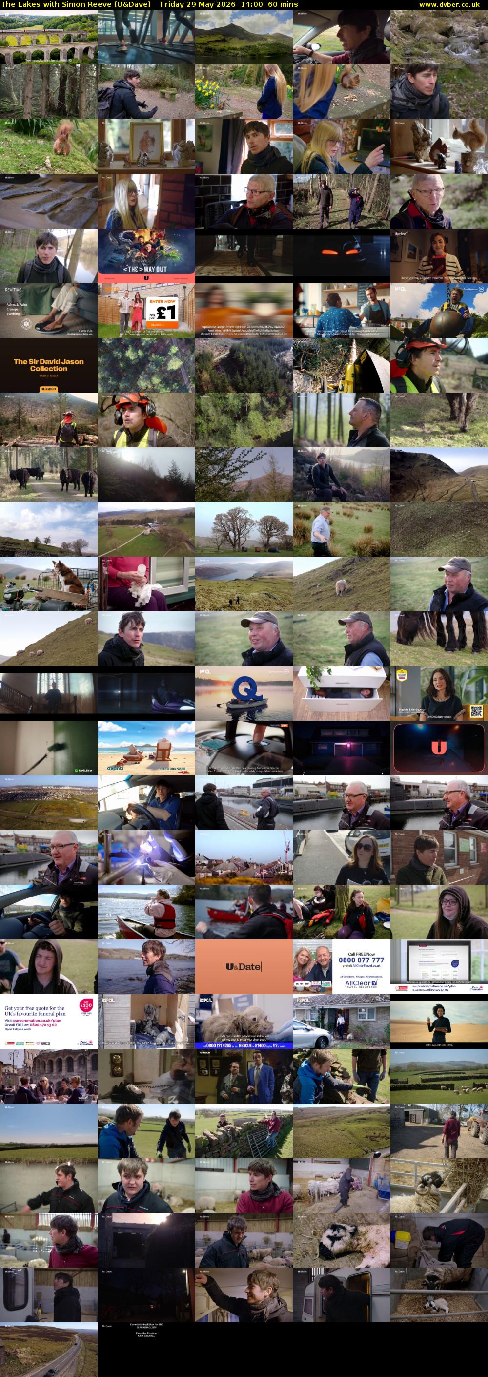 The Lakes with Simon Reeve (U&Dave) Friday 29 May 2026 14:00 - 15:00